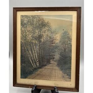 Art David Davidson Sunshine Road New Northfield Signed Original Frame